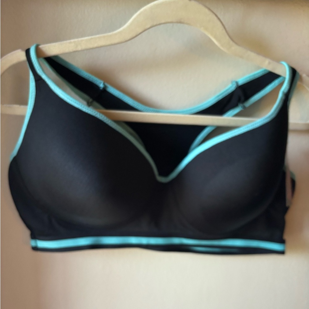 Just Intimates Black and Blue Women's Sports Bra